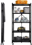 5 Tier Foldable Storage Rack with Wheels - 2