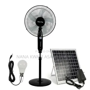 Quality Solar Rechargeable Standing Fan - 16-Inch