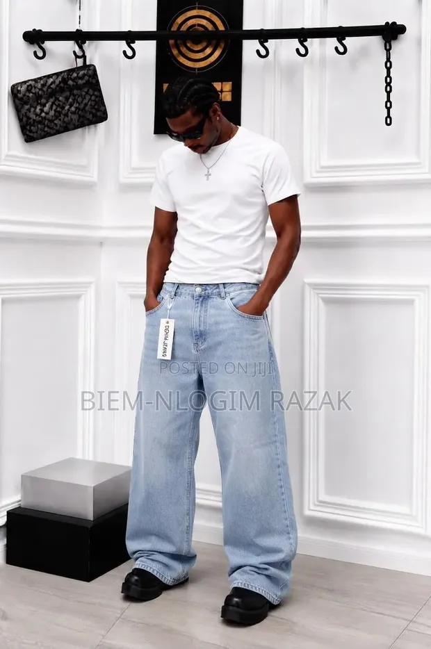High Quality Denim Baggy Straight and Flare Jeans - 1