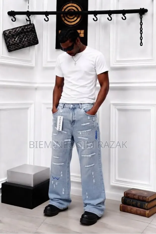 Chrome Hearts Straight Baggy Jeans - 1