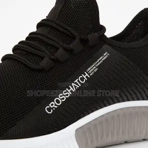 Crosshatch Men's Breathable Knit Trainers - Black