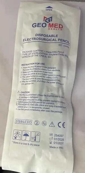 Disposable Electrosurgical Pencil (Diathermy Pencil)