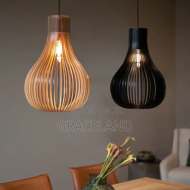 Original Wooden Pendant Hanging Light Holders (2-in-1) - 1