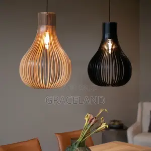 Original Wooden Pendant Hanging Light Holders (2-in-1)