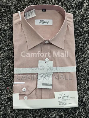 Men's Long-Sleeve Cotton Shirts - Striped & Plain