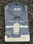 Men's Long-Sleeve Cotton Shirts - Striped & Plain - 3
