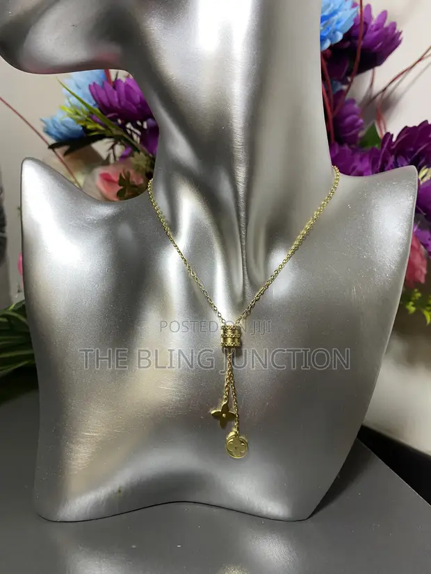 Gold Droopy Necklace for Ladies - 1