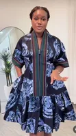 African Print Long Bubu Dress - Women's Fashion - 2