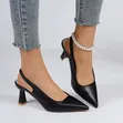 Black Women's 5cm Casual Sandals Heels - 1
