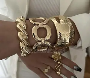 Chunky Gold Bangles for Ladies