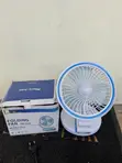 Rechargeable Desktop Fan with LED Light - 2