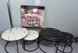 2-in-1 Round Center Table - Wood Top, Metal Legs - 2