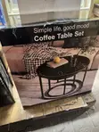 2-in-1 Round Center Table - Wood Top, Metal Legs - 3