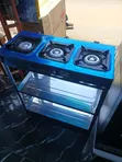 Nasco 3 Burner Gas Stove with Stands and Shelves - 2