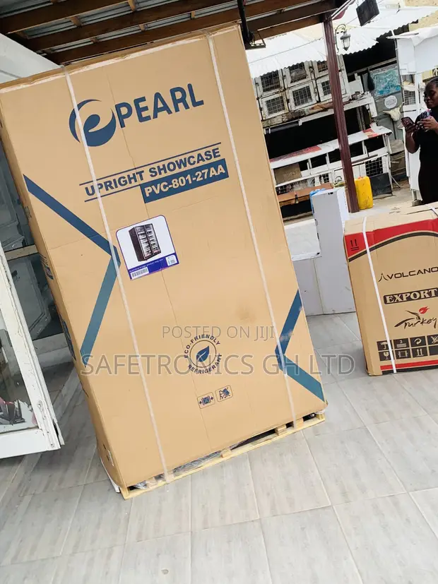 New Pearl 690L Double Door Glass Display Refrigerator - Black - 1