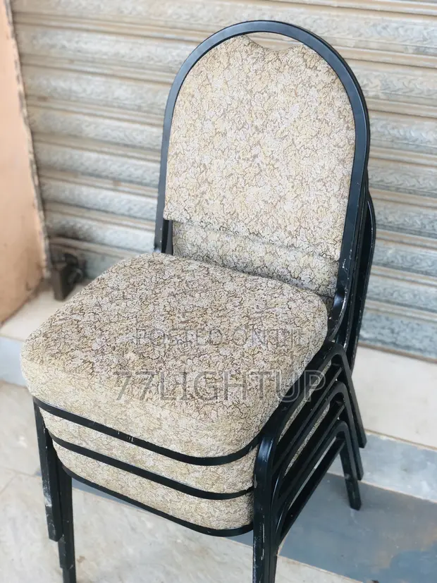 Brown Upholstered Banquet Chairs (Set of 4) - 1