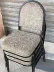 Brown Upholstered Banquet Chairs (Set of 4) - 2