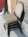 Brown Upholstered Banquet Chairs (Set of 4) - 5