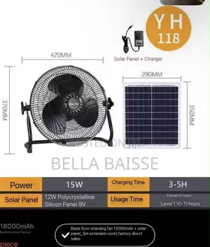 2-in-1 Solar Fan (12 Inch)