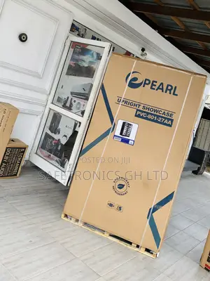 Pearl 690 Liters Double Door Showcase Refrigerator - Black