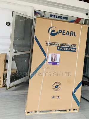 Massive Pearl 690L Double Door Glass Display Refrigerator - Black