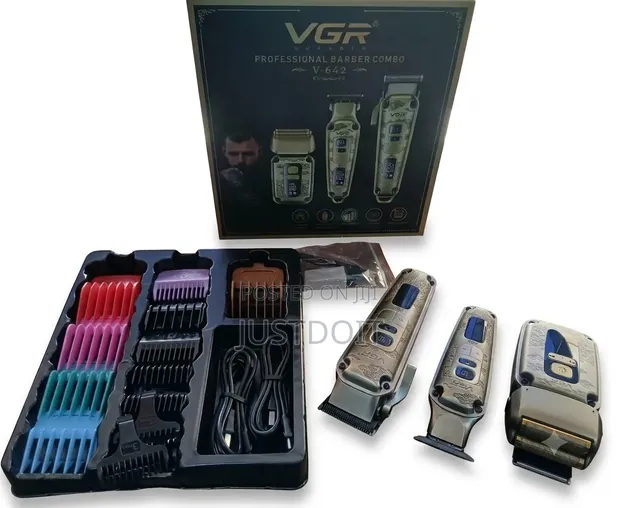 VGR Rechargeable Clipper, Trimmer & Smoothener Set - 1