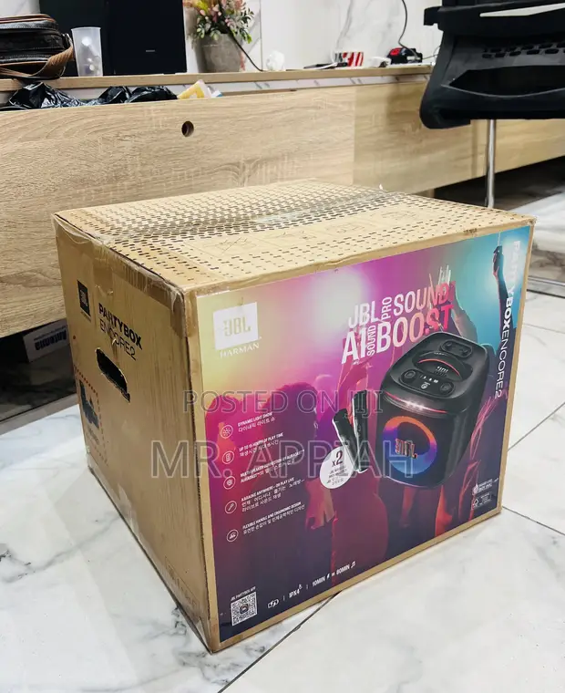 JBL Partybox Encore Essential Speaker with 2 Microphones - 1