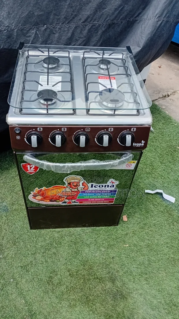Icona 4-Burner Gas Cooker - 1