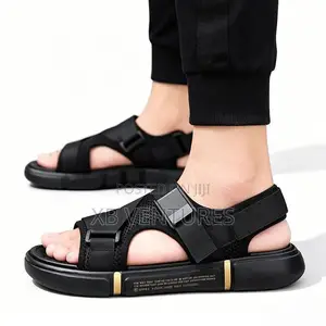 Men's Casual Summer Slide Sandals - Black