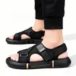 Men's Casual Summer Slide Sandals - Black - 1