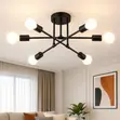 Mythco Black 6-Light Sputnik Chandelier - 4