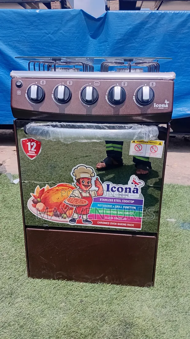 Powerful 4 Burner Gas Cooker - Icona - 1