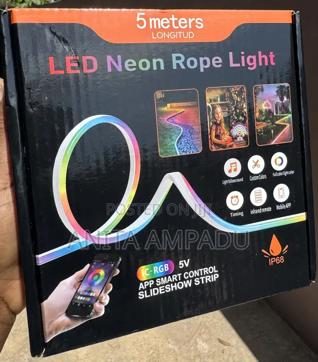 5m LED Neon Rope Light - RGB Multicolor Smart Control - 1