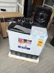 Classic Pearl 12kg Spin Dry Washing Machine (Black/White) - 1