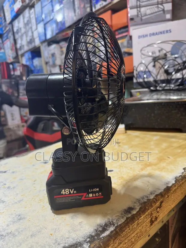 Rechargeable Desktop Fan with 48V Battery - 1