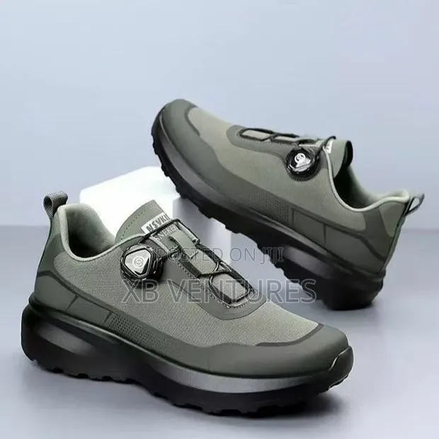 Outdoor Daily Walking Non-Slip Dial Lace Sneakers - Green - 1