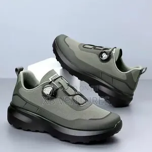 Outdoor Daily Walking Non-Slip Dial Lace Sneakers - Green