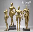 Premium Full Body Female Mannequin - Gold Finish - 2