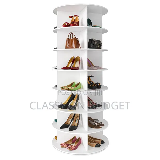 360° Rotating 7-Tier Bag & Shoe Rack - 1