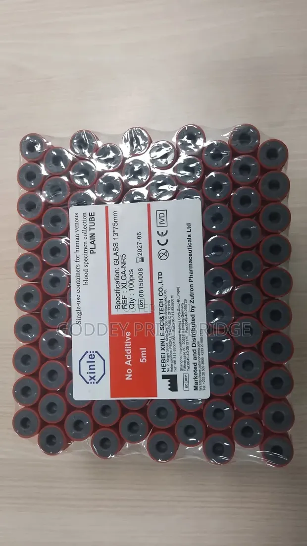 Plain Tubes 5ml - 100pcs (Red Top) - 1