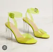 Mackin J Quality Neon Lime Heeled Sandals - Brand New - 1