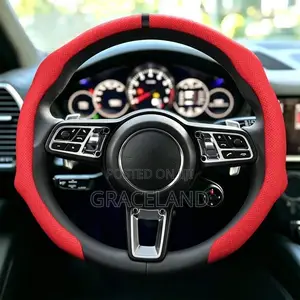 Universal Car Steering Wheel Cover - Matte Carbon Fiber