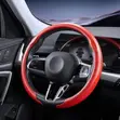 Universal Car Steering Wheel Cover - Matte Carbon Fiber - 2