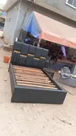Quality Double Bed Frame with Side Drawer - 1