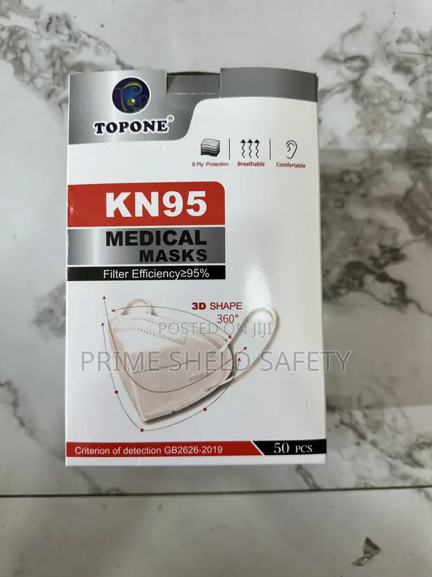 KN95 Medical Face Masks – 50 Pieces | 5-Ply Protection - 1