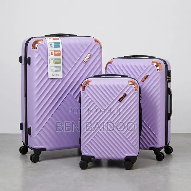 Plastic Suitcase 3-in-1 Set (4-Round Wheels) - 1