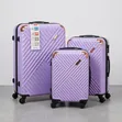 Plastic Suitcase 3-in-1 Set (4-Round Wheels) - 1