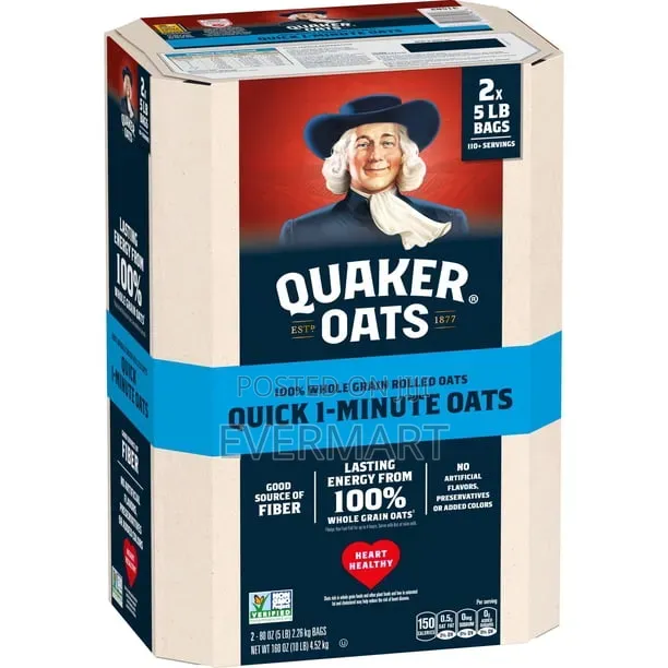 Quaker Old Fashioned Rolled Oats 10lb (2 x 5lb) - 1