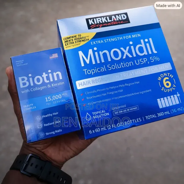 Kirkland Minoxidil & Biotin Hair Growth Pack - 1