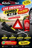 4-in-1 Car Emergency Kit: Jack, Fire Extinguisher, Triangle, Wheel Spanner - 1